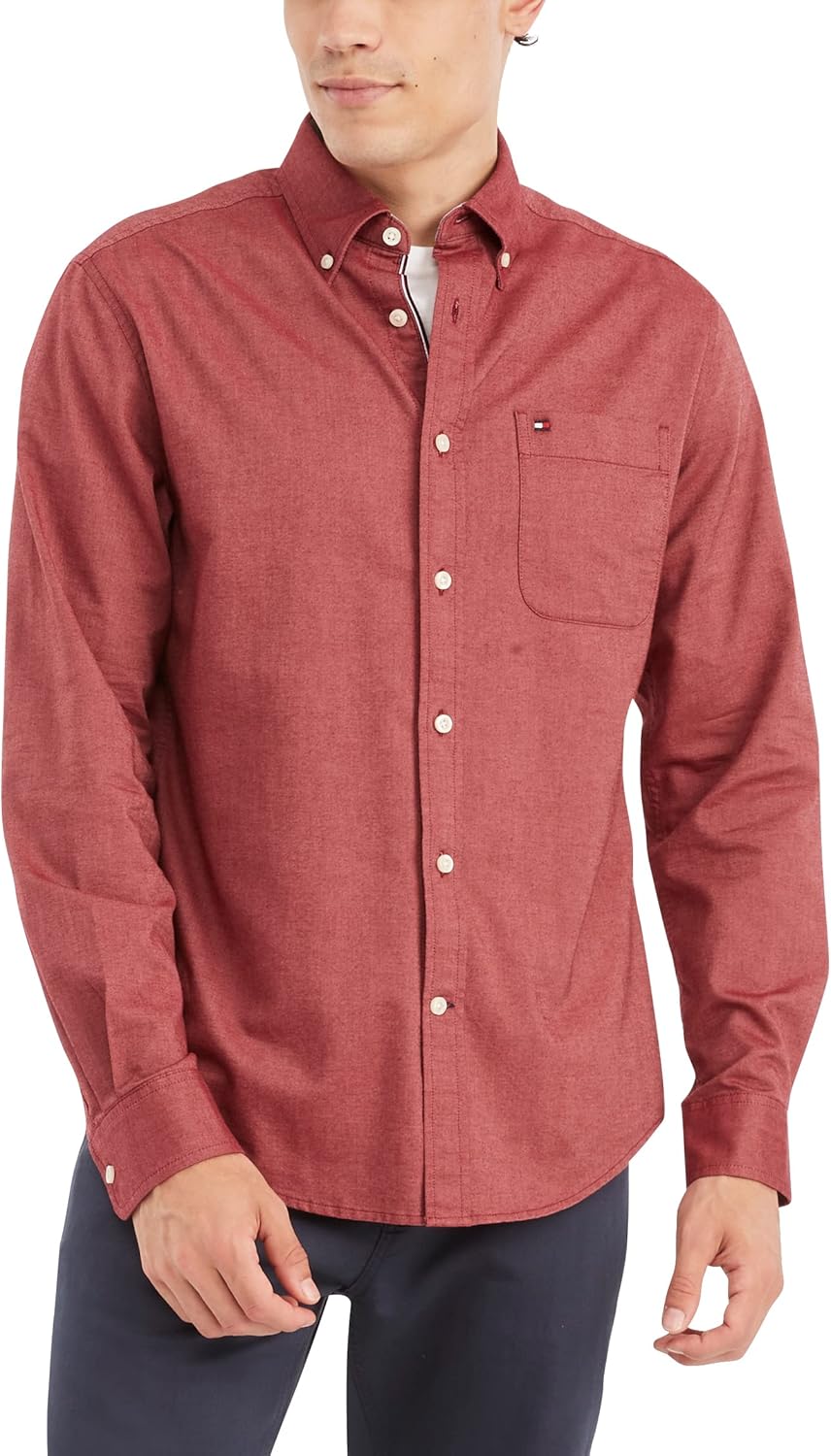 Мужская рубашка-оксфорд с длинным рукавом и застежкой на пуговицы Tommy Hilfiger, эластичный крой, классический крой, Select Color
Мужская рубашка-оксфорд с длинным рукавом и застежкой на пуговицы Tommy Hilfiger, эластичный крой, классический крой, Select Color