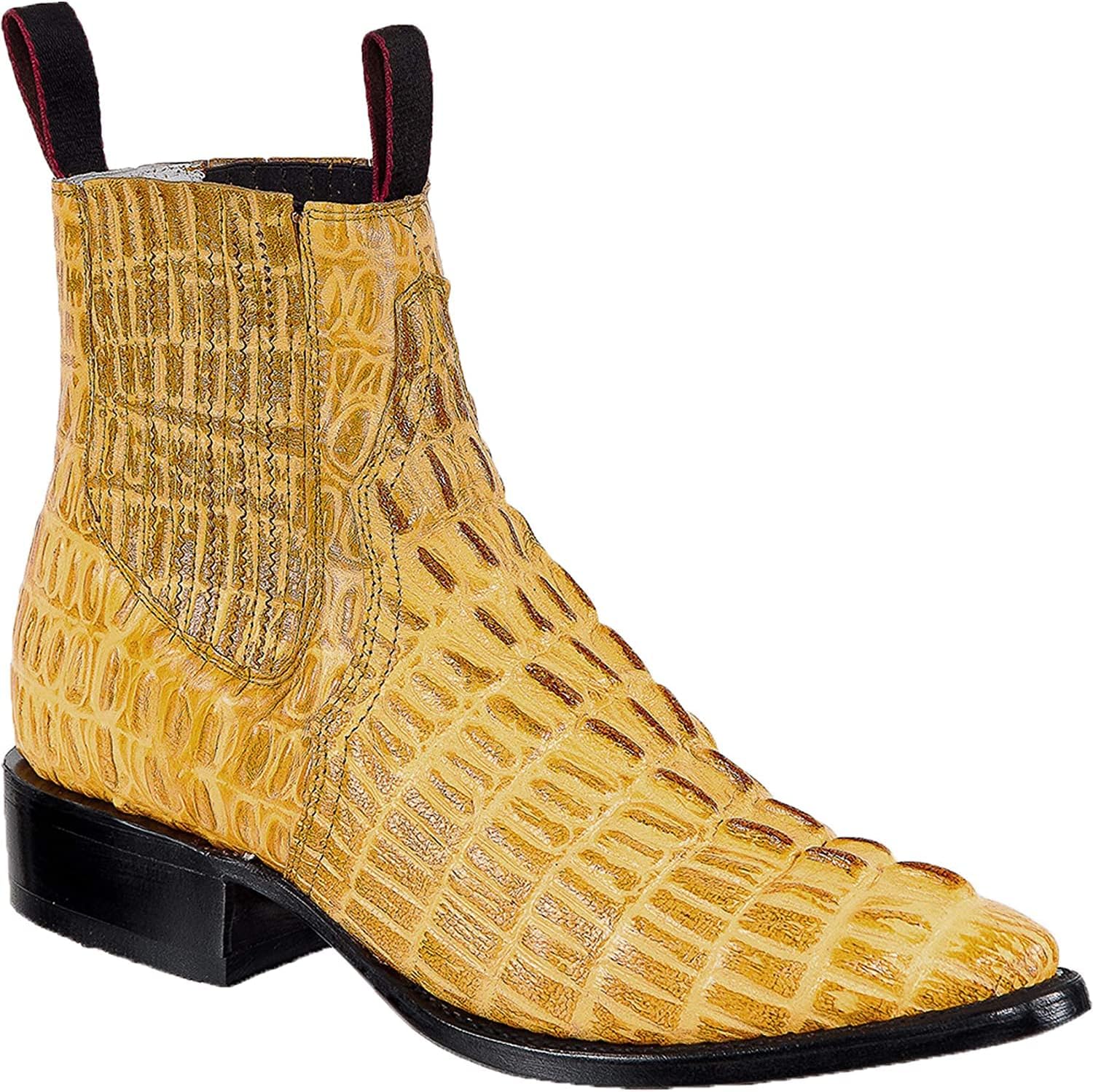 Мужские кожаные ковбойские ботинки Chaparral с принтом крокодила и аллигатора, короткие западные ботинки с круглым носком, ботин Vaquero, Buttercup
Мужские кожаные ковбойские ботинки Chaparral с принтом крокодила и аллигатора, короткие западные ботинки с круглым носком, ботин Vaquero, Buttercup