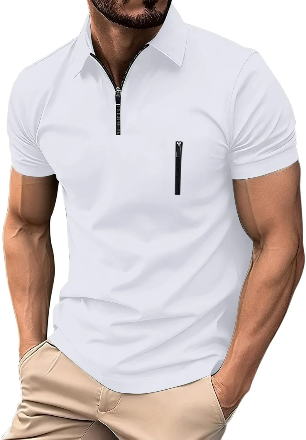 Футболка мужская с коротким рукавом и воротником-стойкой
Футболка мужская с коротким рукавом и воротником-стойкой