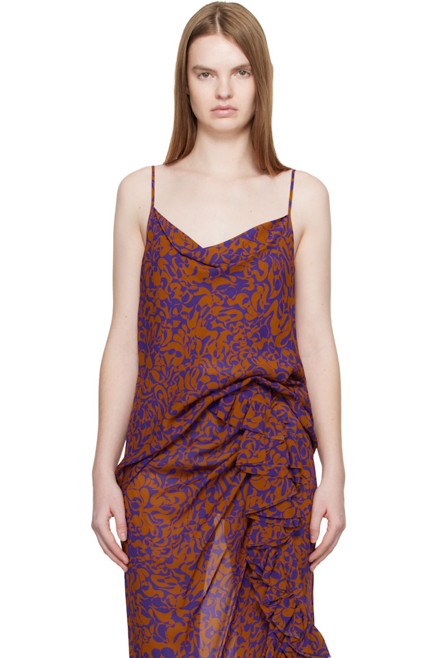 Dries Van Noten Фиолетовая майка с узором
Dries Van Noten Фиолетовая майка с узором