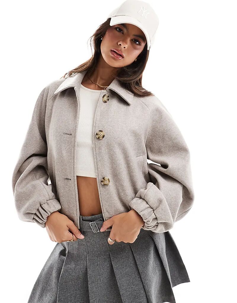 Короткая куртка на пуговицах с воротником в серо-коричневом цвете ONLY, Коричневый, Короткая куртка на пуговицах с воротником в серо-коричневом цвете ONLY
Короткая куртка на пуговицах с воротником в серо-коричневом цвете ONLY, Коричневый, Короткая куртка на пуговицах с воротником в серо-коричневом цвете ONLY