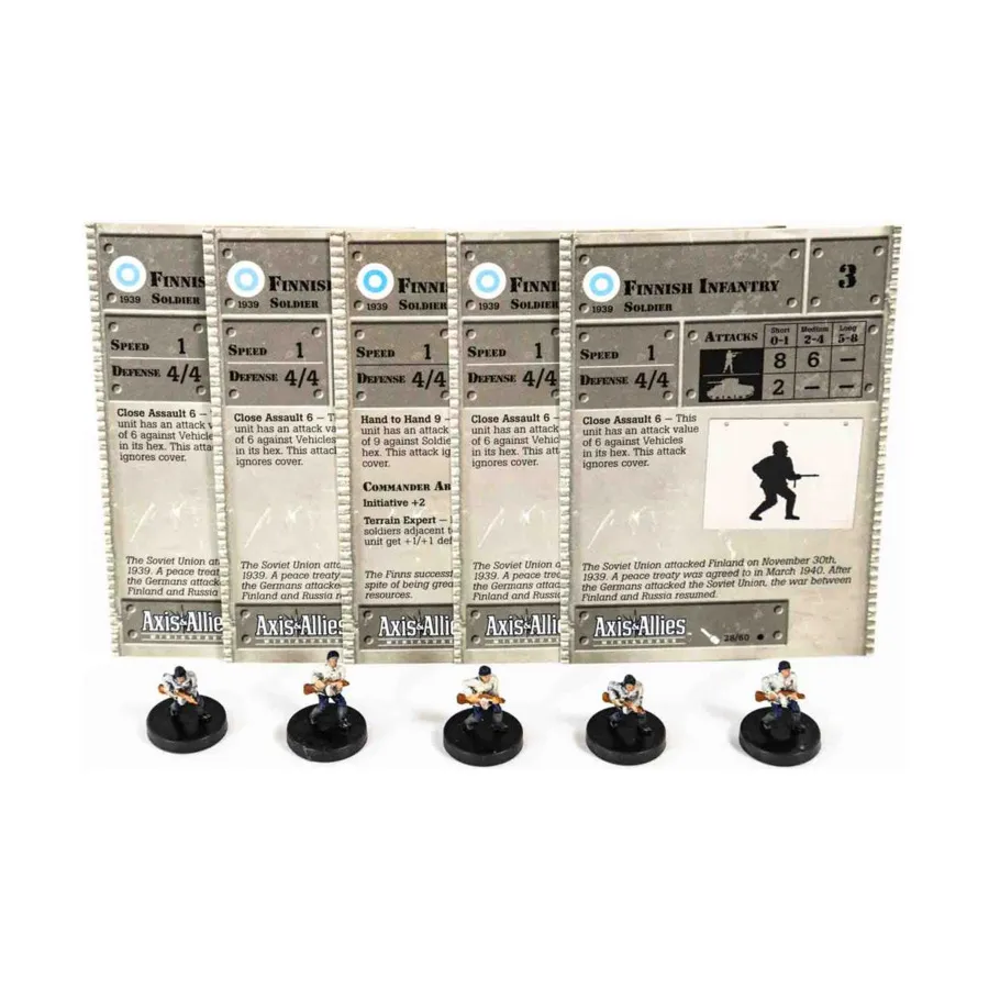 Финская пехота (С) x5, Axis & Allies - Collectible Miniatures Game - Eastern Front 1941-1945 Singles
Финская пехота (С) x5, Axis & Allies - Collectible Miniatures Game - Eastern Front 1941-1945 Singles