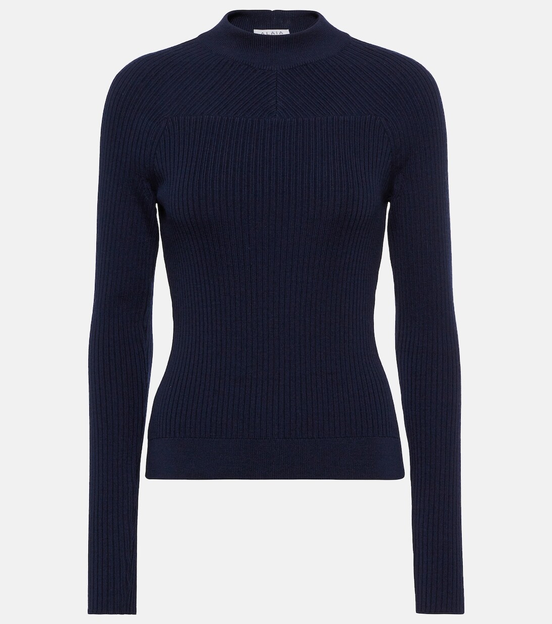 Топ из смесовой шерсти в рубчик ALAÏA, синий
Топ из смесовой шерсти в рубчик ALAÏA, синий