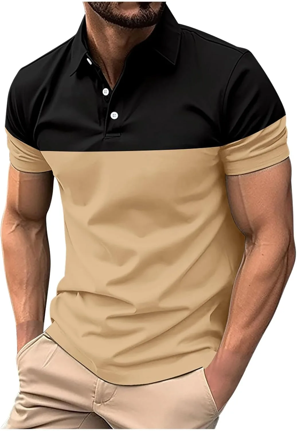 Мужская поло с классическим лацканом и аппликацией, Slim Fit, короткий рукав QUNPIU
Мужская поло с классическим лацканом и аппликацией, Slim Fit, короткий рукав QUNPIU