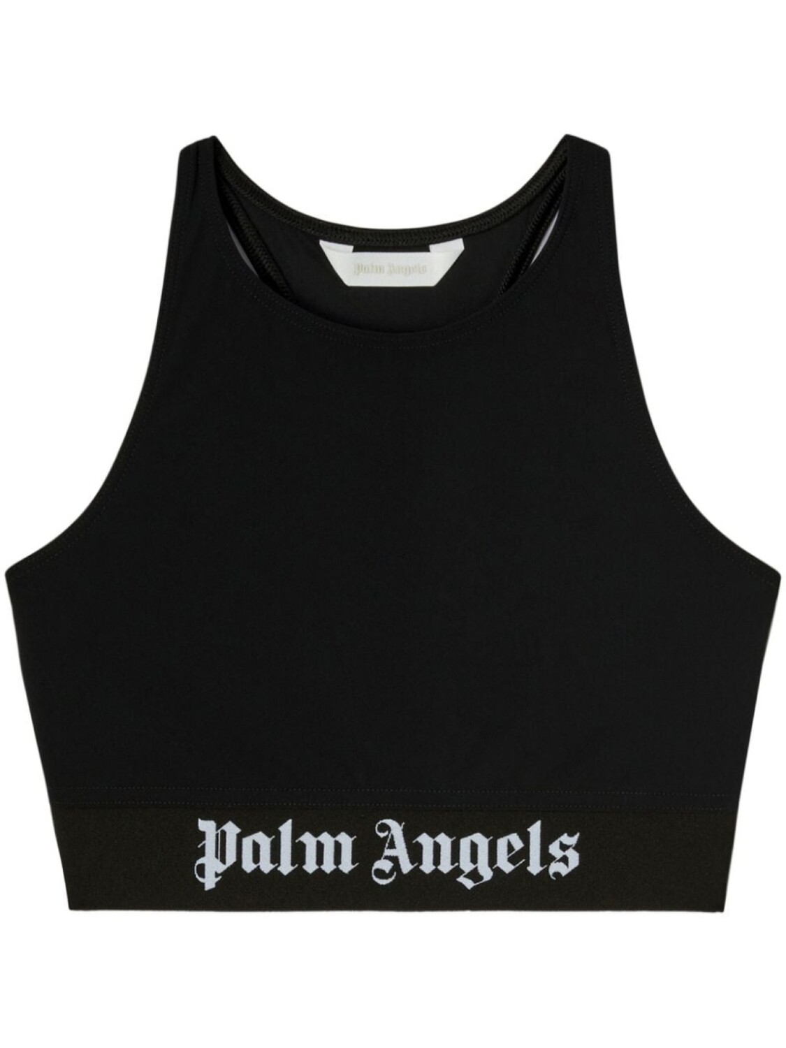 Palm Angels компрессионный топ с логотипом, черный 
Palm Angels компрессионный топ с логотипом, черный