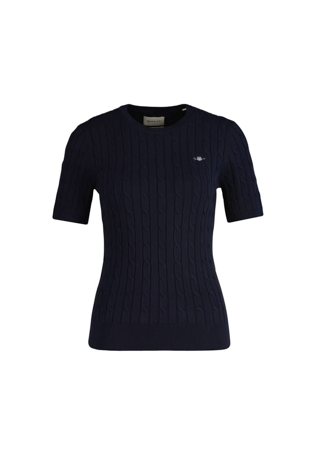 Трикотажная футболка - эластичный хлопок узор "коса" c-образный вырез круглый вырез короткий рукав узор "коса" Gant, синий
Трикотажная футболка - эластичный хлопок узор "коса" c-образный вырез круглый вырез короткий рукав узор "коса" Gant, синий