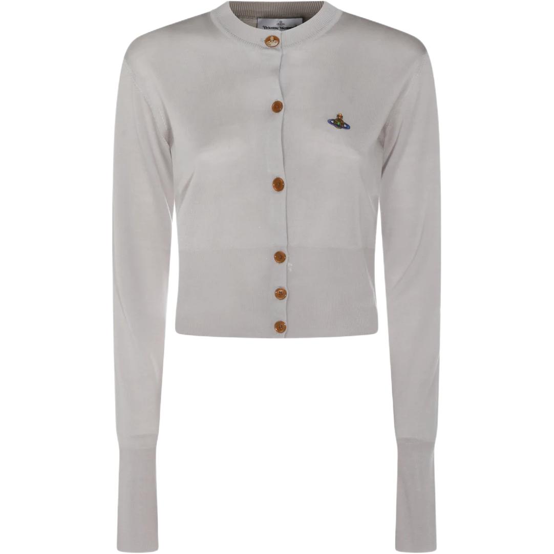Кардиган с пуговицами и вышивкой Orb Vivienne Westwood, серый
Кардиган с пуговицами и вышивкой Orb Vivienne Westwood, серый