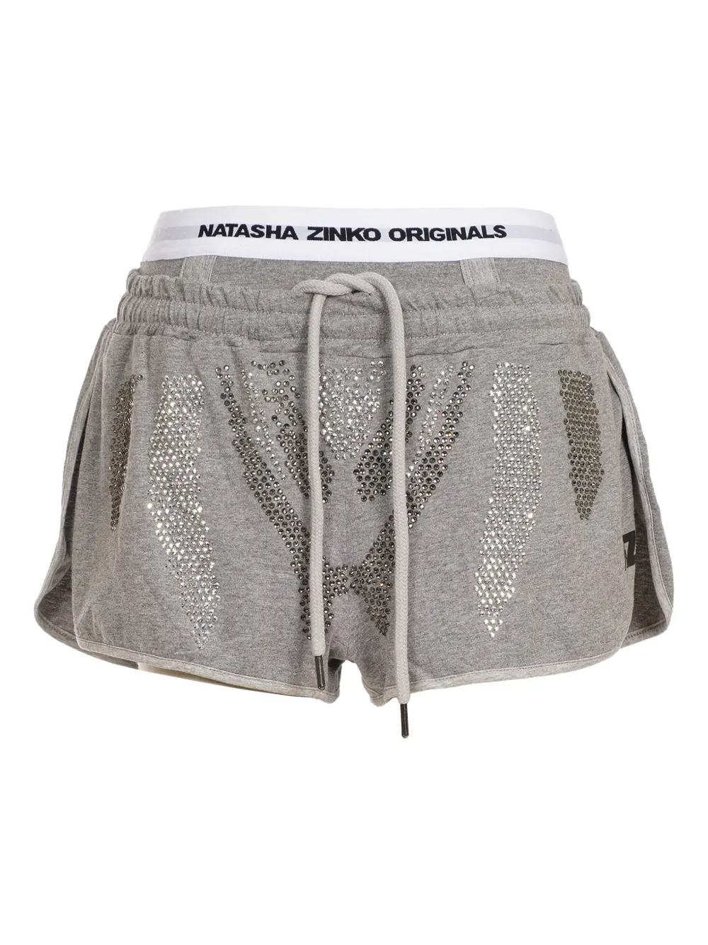 Шорты на завязках, украшенные стразами Natasha Zinko, серый
Шорты на завязках, украшенные стразами Natasha Zinko, серый