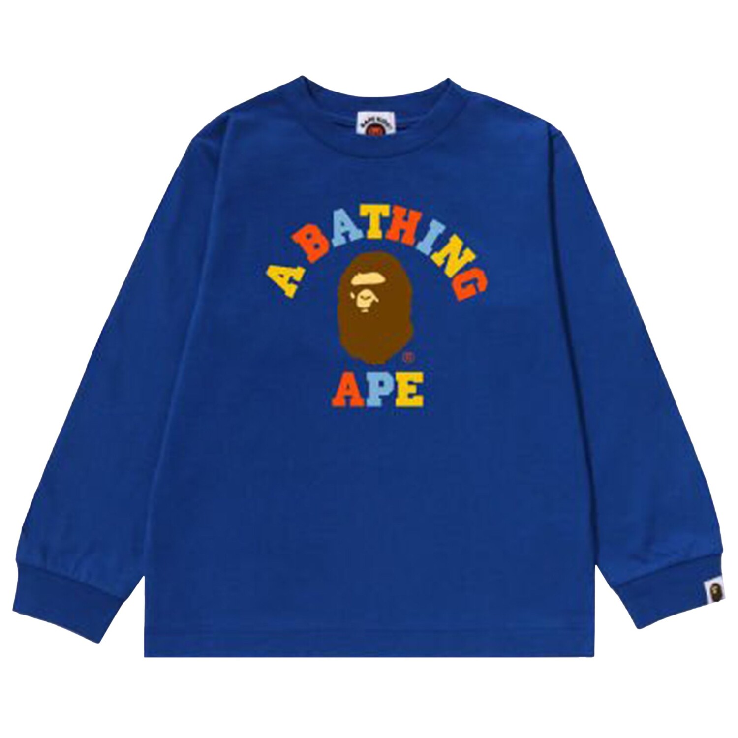 Футболка с длинными рукавами для колледжа BAPE Kids Colors, синяя
Футболка с длинными рукавами для колледжа BAPE Kids Colors, синяя