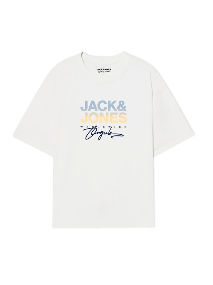 Футболка JACK & JONES Junior, ярко-белый 
Футболка JACK & JONES Junior, ярко-белый