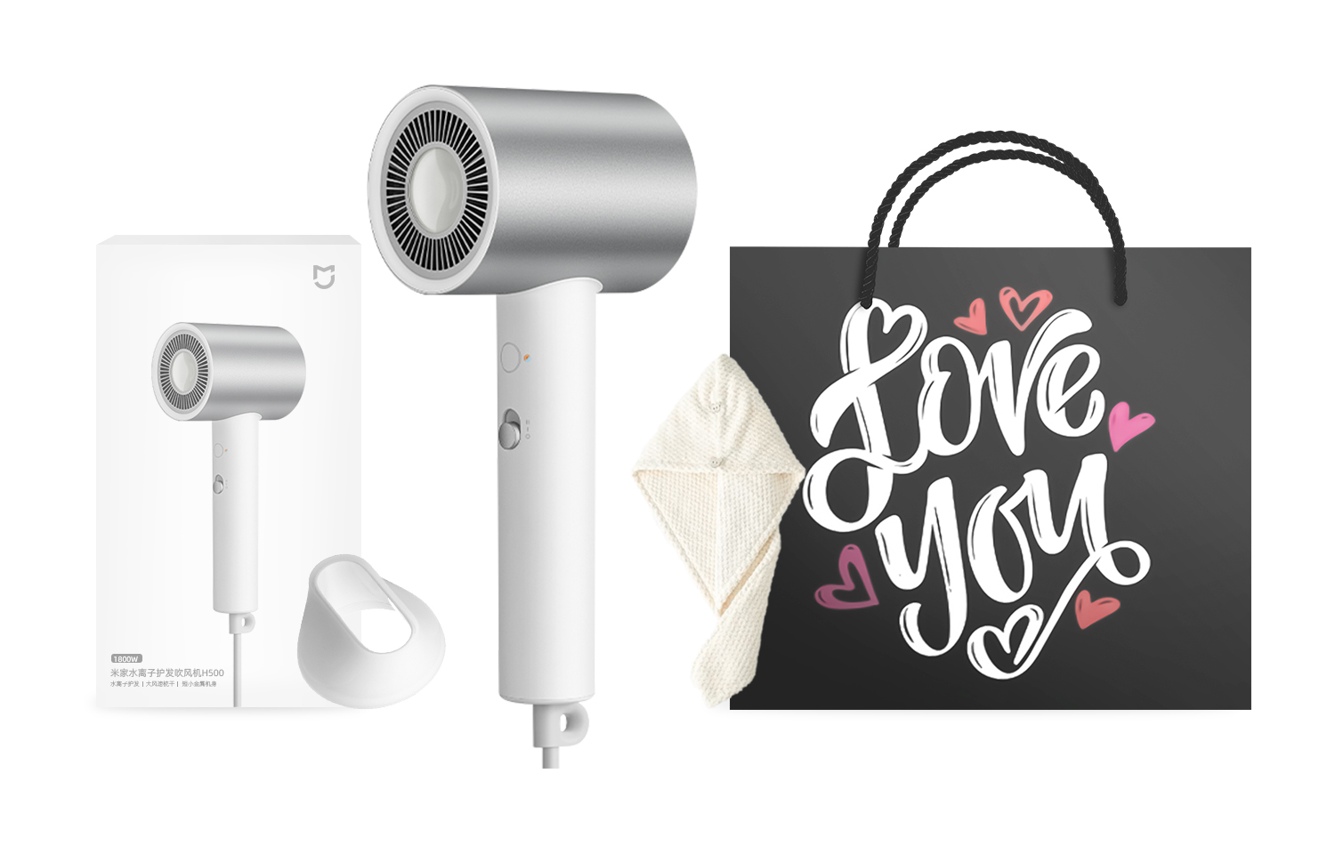 Фен для волос Mi, H500 Qixi Lover's Gift Box
Фен для волос Mi, H500 Qixi Lover's Gift Box