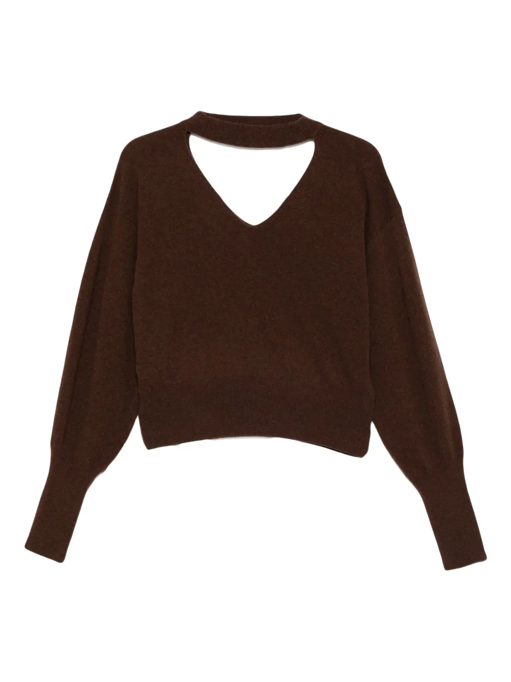 Свитер с вырезом-замочной скважиной и рукавами-фонариками Federica Tosi, коричневый
Свитер с вырезом-замочной скважиной и рукавами-фонариками Federica Tosi, коричневый