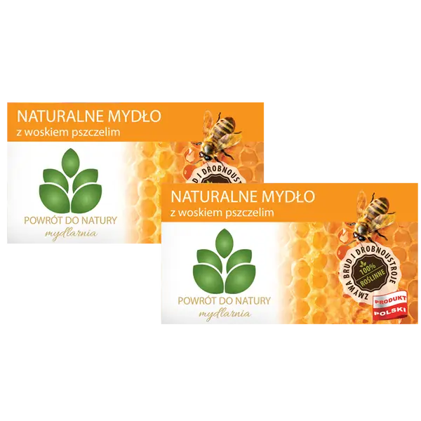 100% натуральное мыло на растительной основе с пчелиным воском, 2 шт. Powrót Do Natury
100% натуральное мыло на растительной основе с пчелиным воском, 2 шт. Powrót Do Natury