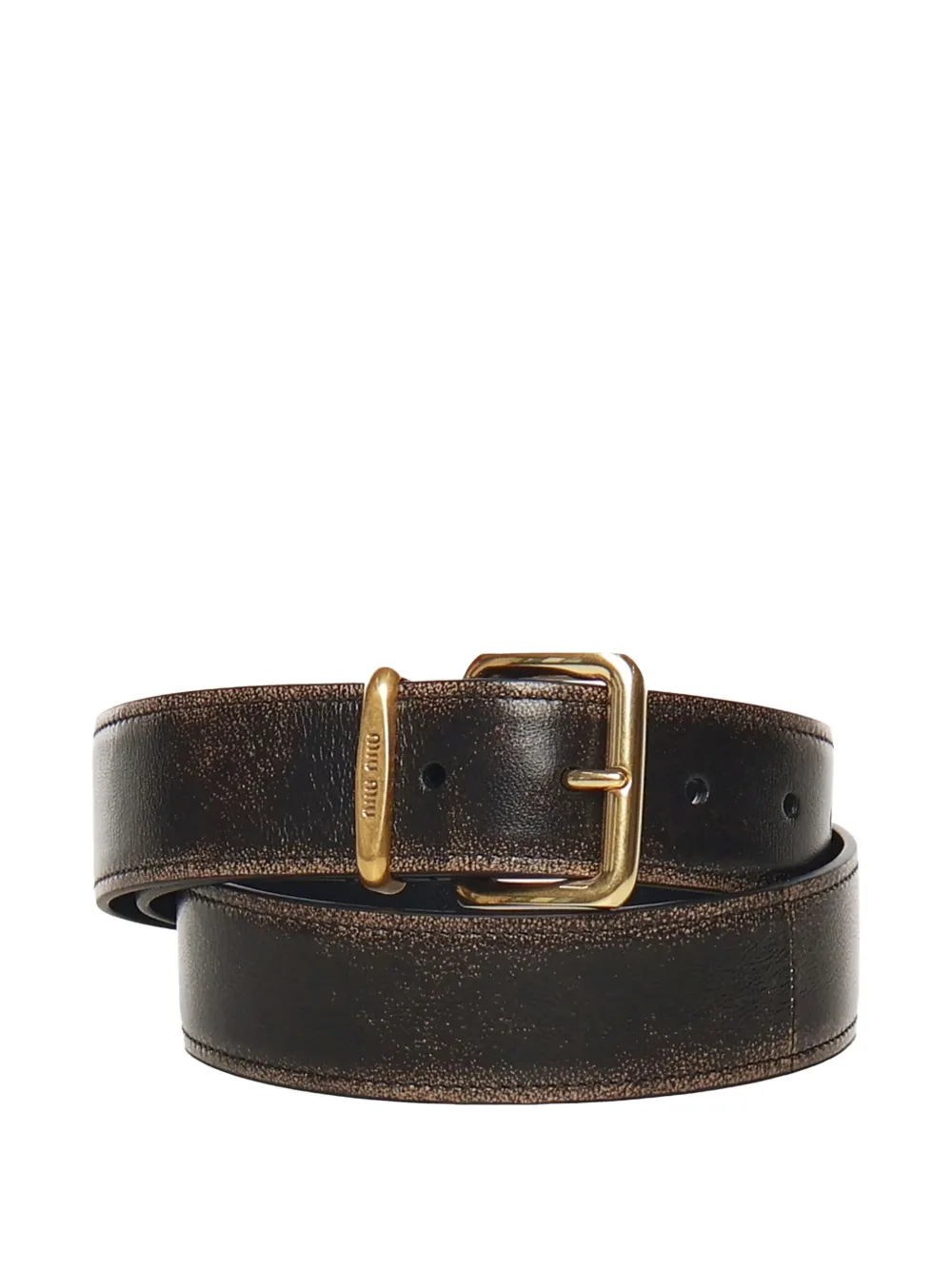 Кожаный ремень с квадратной пряжкой MIU MIU, коричневый
Кожаный ремень с квадратной пряжкой MIU MIU, коричневый