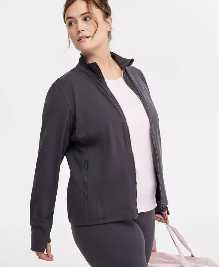 Плюс сайз мягкая эластичная однотонная куртка на молнии ID Ideology, серый
Плюс сайз мягкая эластичная однотонная куртка на молнии ID Ideology, серый