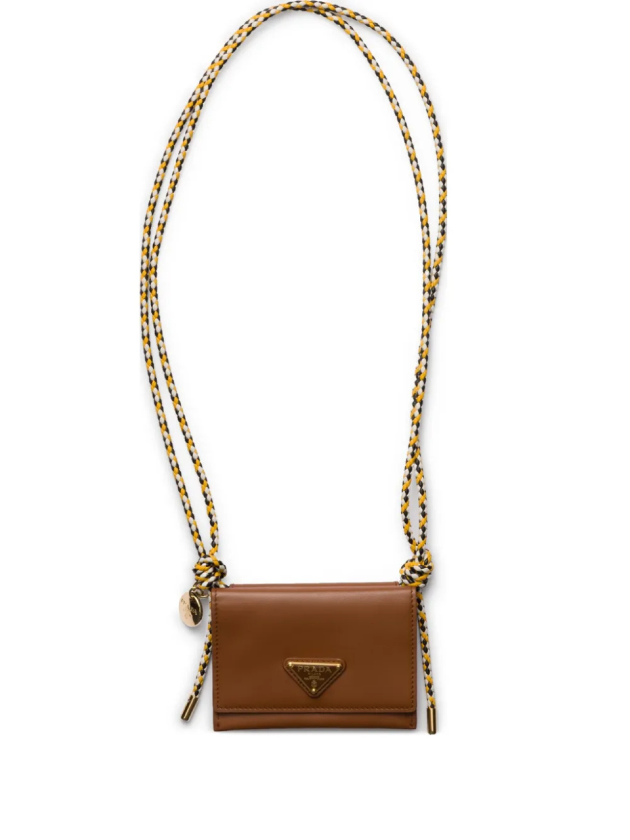 Кожаный картхолдер Prada, коричневый
Кожаный картхолдер Prada, коричневый