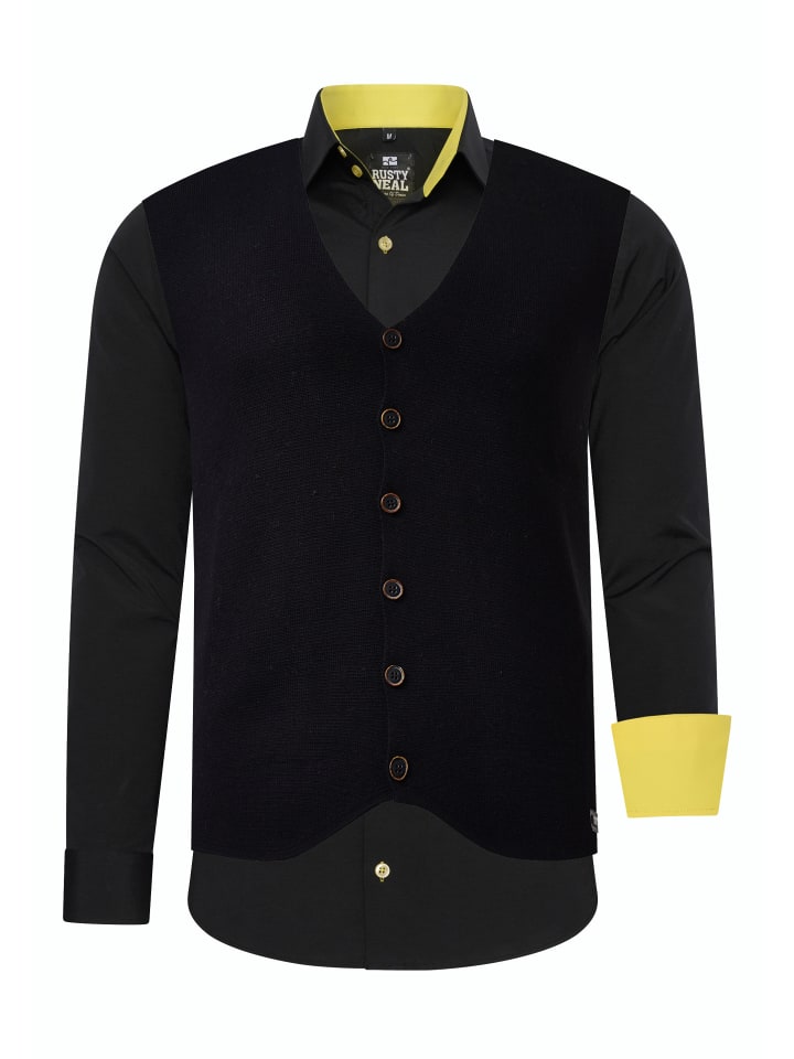 Rusty Neal Комплект из двух предметов: рубашка и жилет, черно-желтый
Rusty Neal Комплект из двух предметов: рубашка и жилет, черно-желтый