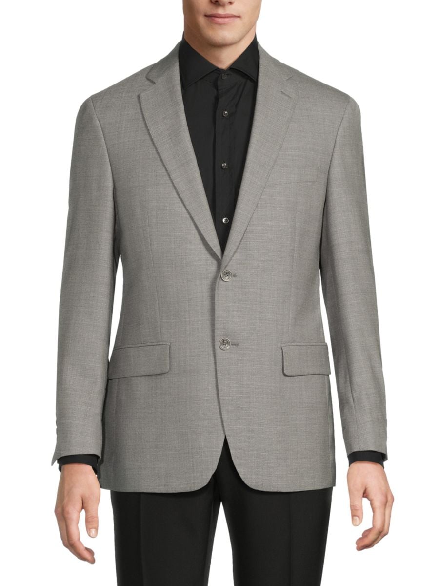 Шерстяной фактурный блейзер классического кроя Hart Schaffner Marx, серебряный
Шерстяной фактурный блейзер классического кроя Hart Schaffner Marx, серебряный