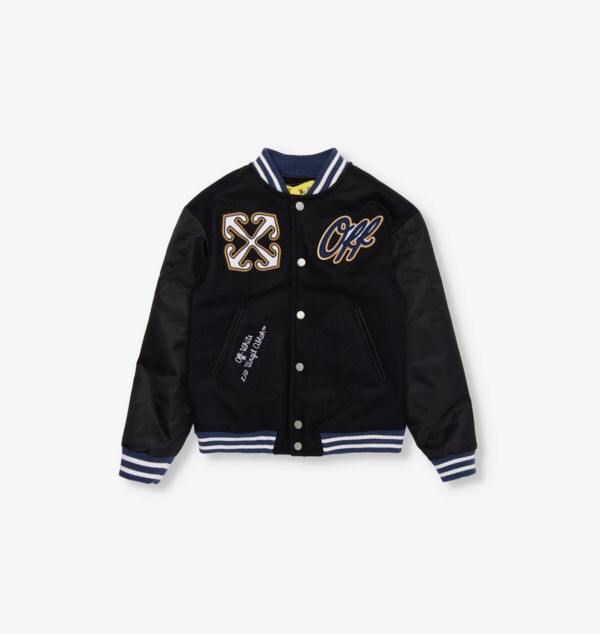 Куртка университетская из смеси шерсти с логотипом 8-12+ лет Off-White C/O Virgil Abloh, черный
Куртка университетская из смеси шерсти с логотипом 8-12+ лет Off-White C/O Virgil Abloh, черный