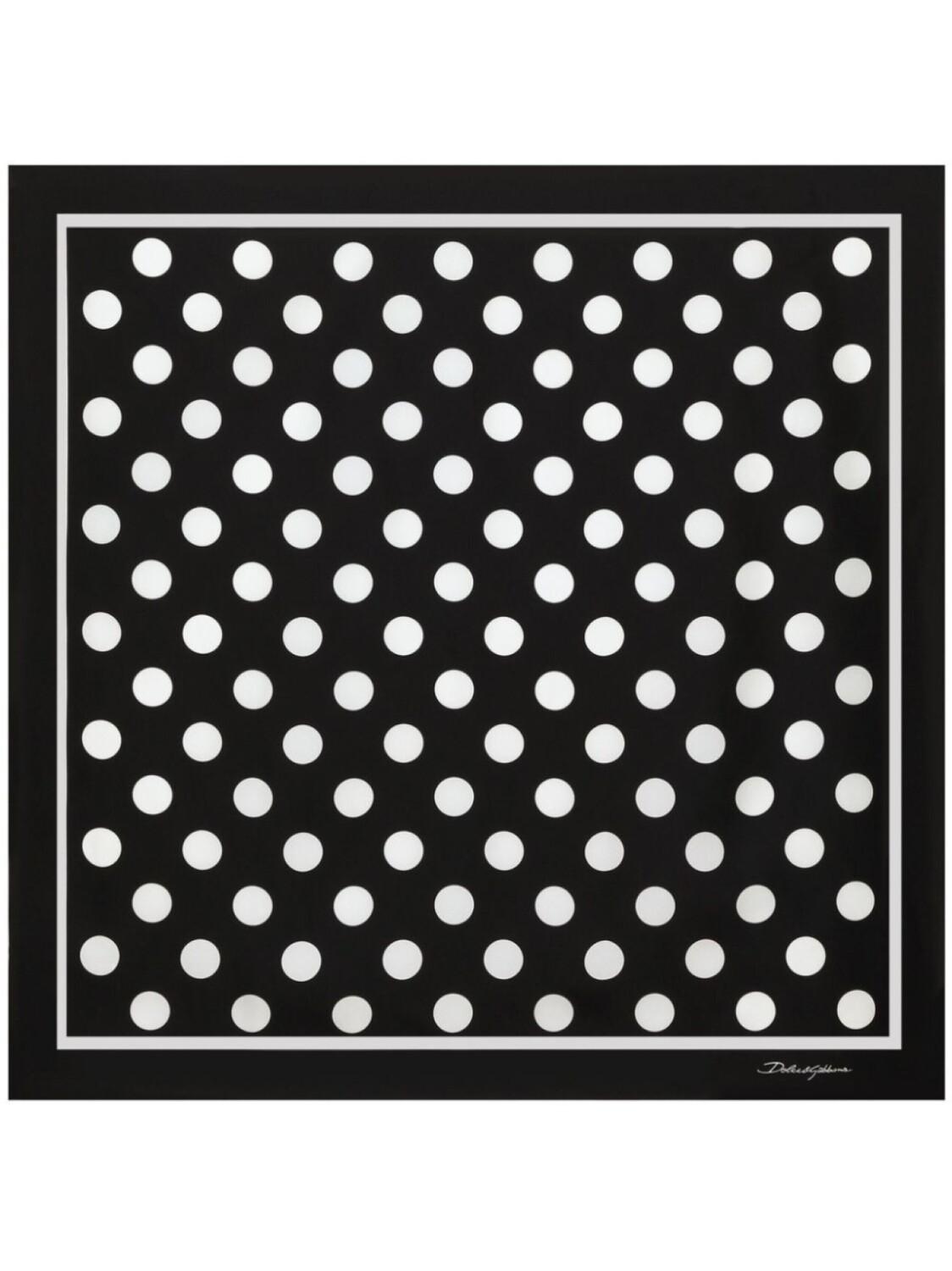 Dolce & Gabbana шелковый шарф с рисунком в горошек, черный
Dolce & Gabbana шелковый шарф с рисунком в горошек, черный