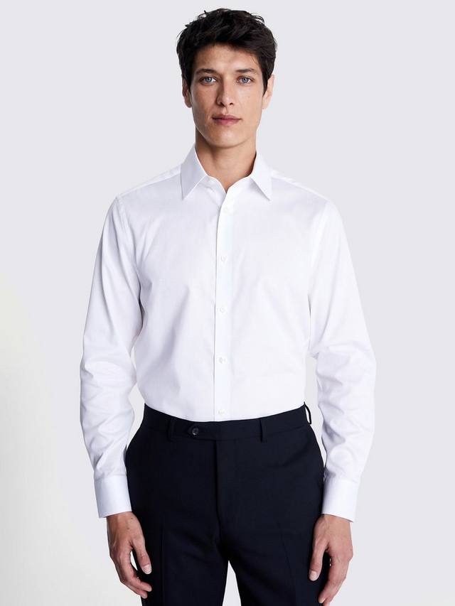 Хлопковая рубашка приталенного кроя пике Moss, White
Хлопковая рубашка приталенного кроя пике Moss, White