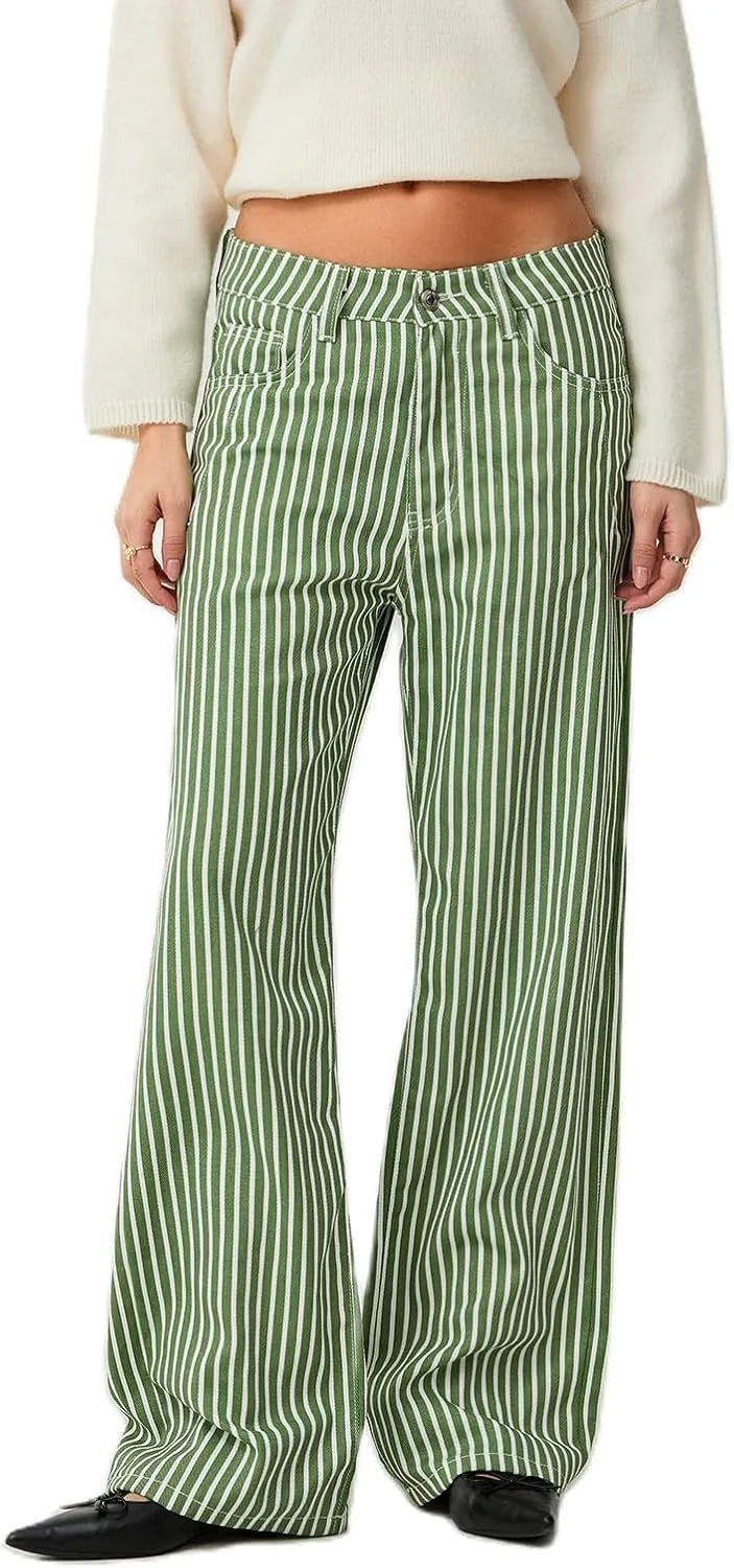 Franhais полосатые джинсы для женщин с завязками и низкой посадкой
Franhais полосатые джинсы для женщин с завязками и низкой посадкой