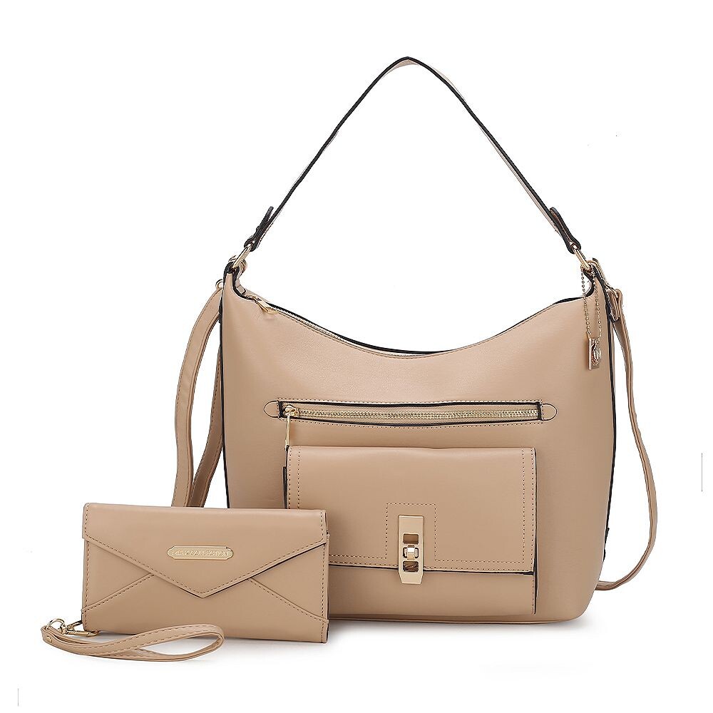 MKF Collection Clara Сумка-хобо из веганской кожи и кошелек на руку от Mia K, цвет Taupe
MKF Collection Clara Сумка-хобо из веганской кожи и кошелек на руку от Mia K, цвет Taupe