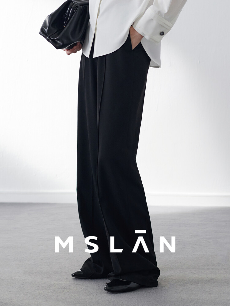 Брюки драпированные MSlan широкие, черный
Брюки драпированные MSlan широкие, черный