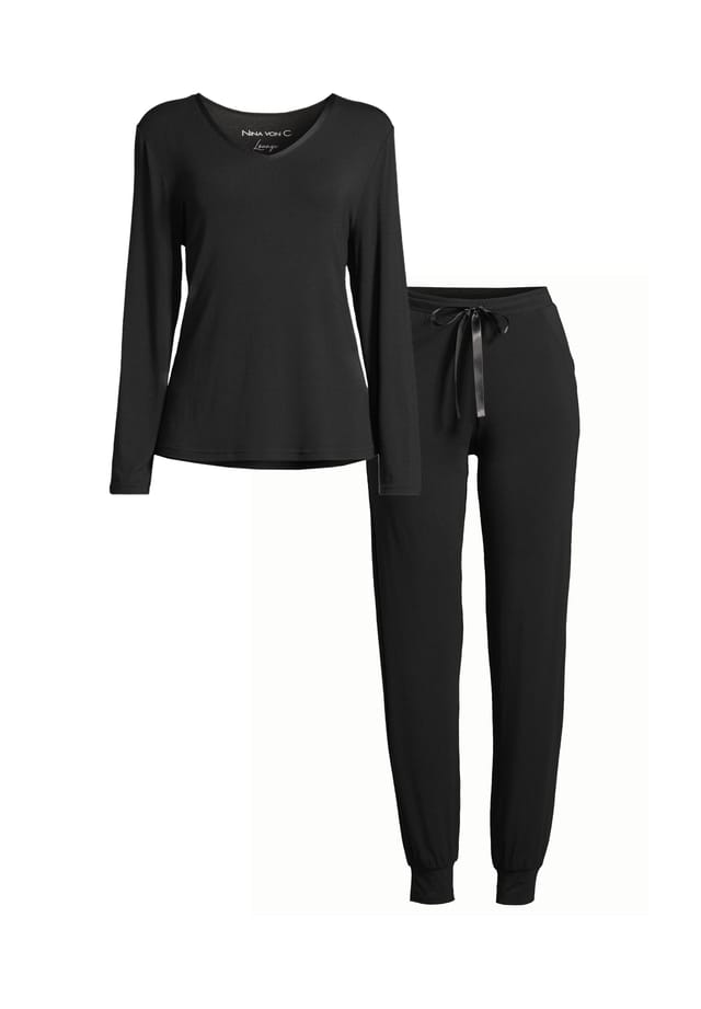 Модальная пижама для дома и ночи Nina Von C., черный
Модальная пижама для дома и ночи Nina Von C., черный