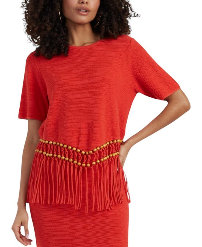 Женский топ с бисером Laura Whitmore Chinti & Parker, красный
Женский топ с бисером Laura Whitmore Chinti & Parker, красный