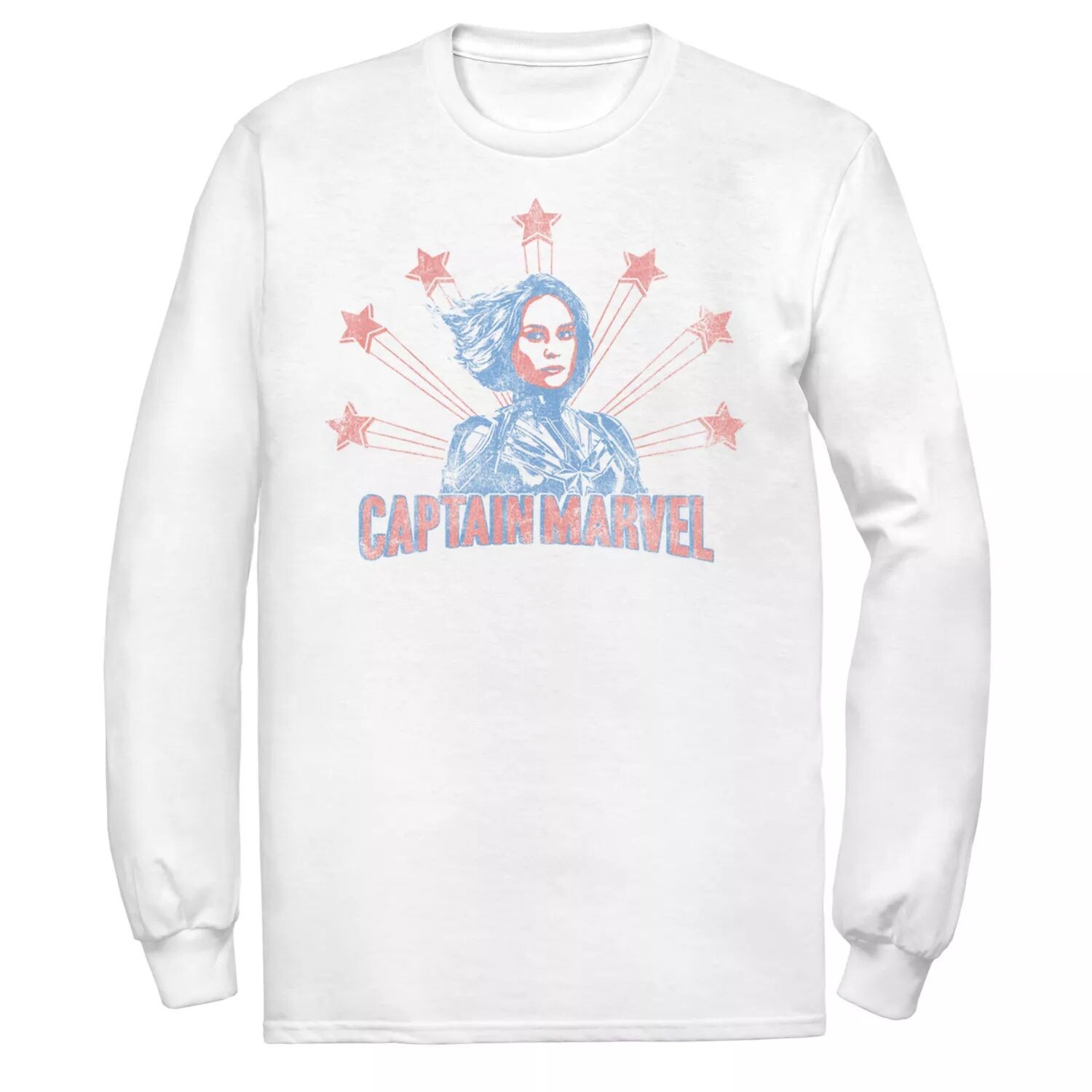 Мужская футболка с потертым портретом Captain Marvel 
Мужская футболка с потертым портретом Captain Marvel