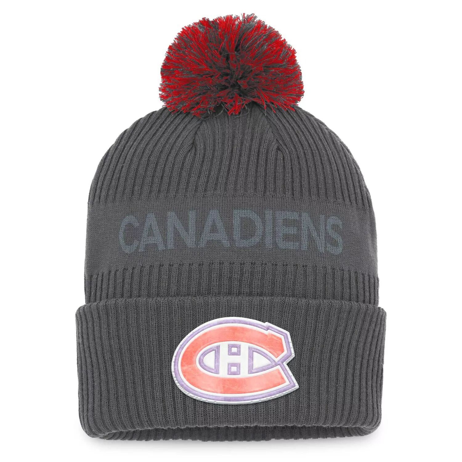 Мужская темно-серая мужская шапка Fanatics Montreal Canadiens Authentic Pro Home с манжетами и помпоном
Мужская темно-серая мужская шапка Fanatics Montreal Canadiens Authentic Pro Home с манжетами и помпоном