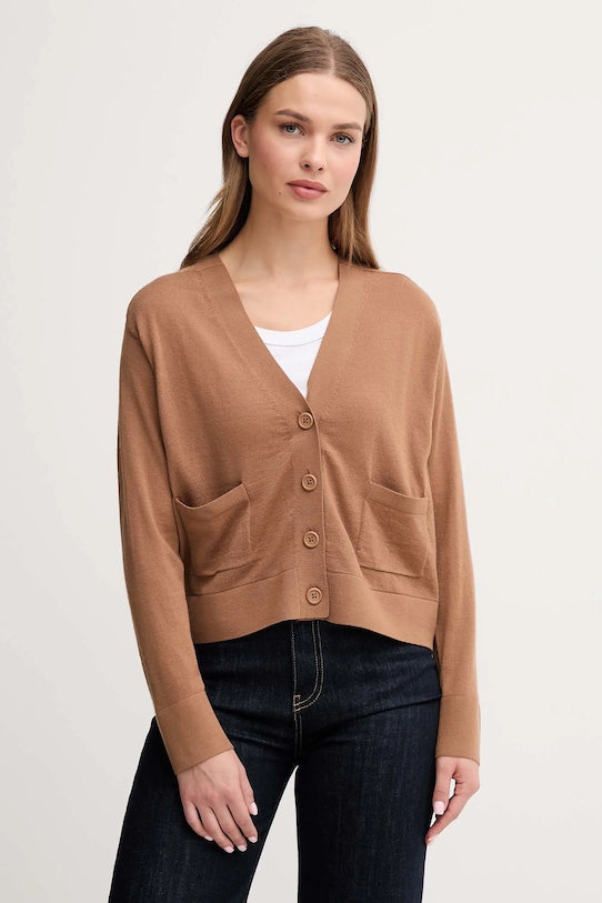 Шерстяной кардиган United Colors Of Benetton, коричневый
Шерстяной кардиган United Colors Of Benetton, коричневый