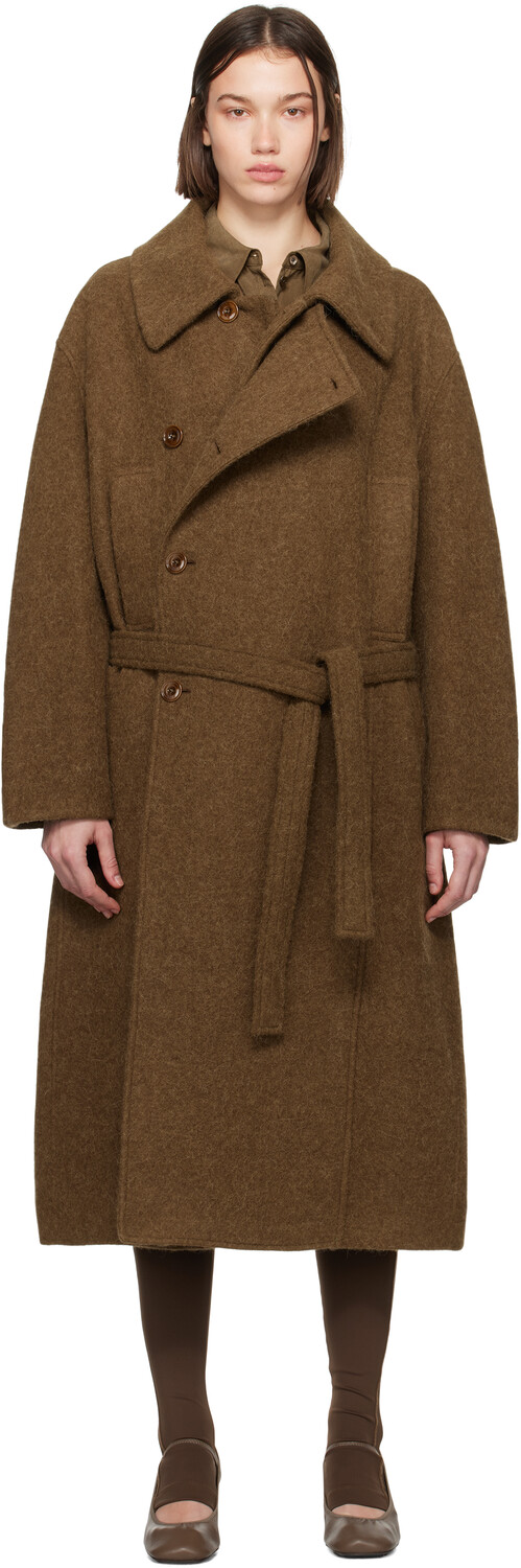Асимметричный халат-пальто LEMAIRE, коричневый
Асимметричный халат-пальто LEMAIRE, коричневый