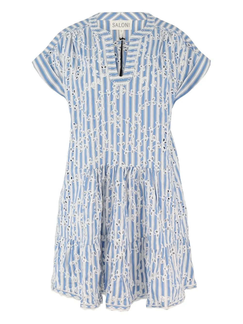 Полосатое платье с вышивкой Saloni, синий
Полосатое платье с вышивкой Saloni, синий