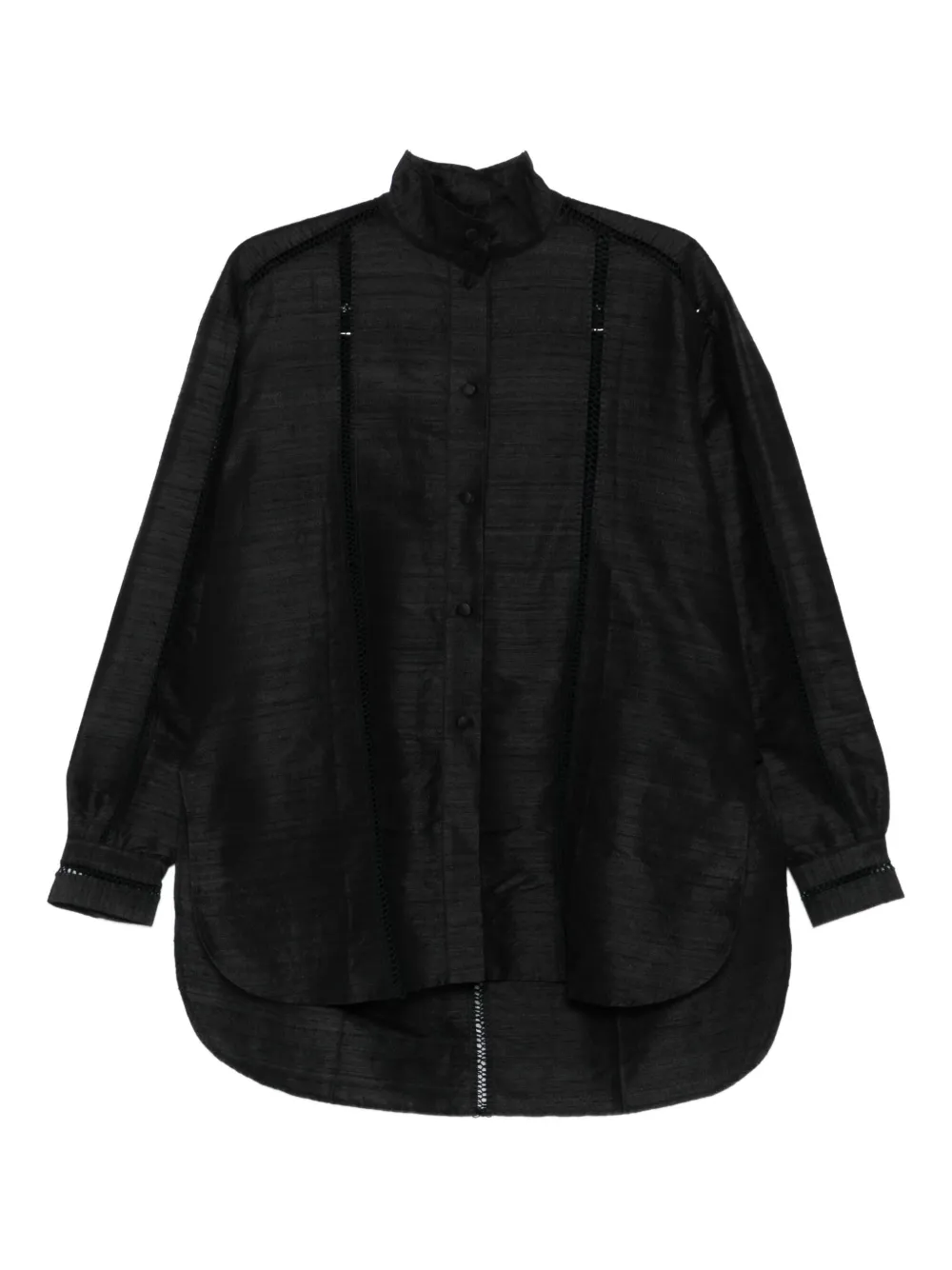 Рубашка с высоким воротником и кружевной отделкой diotima, черный
Рубашка с высоким воротником и кружевной отделкой diotima, черный