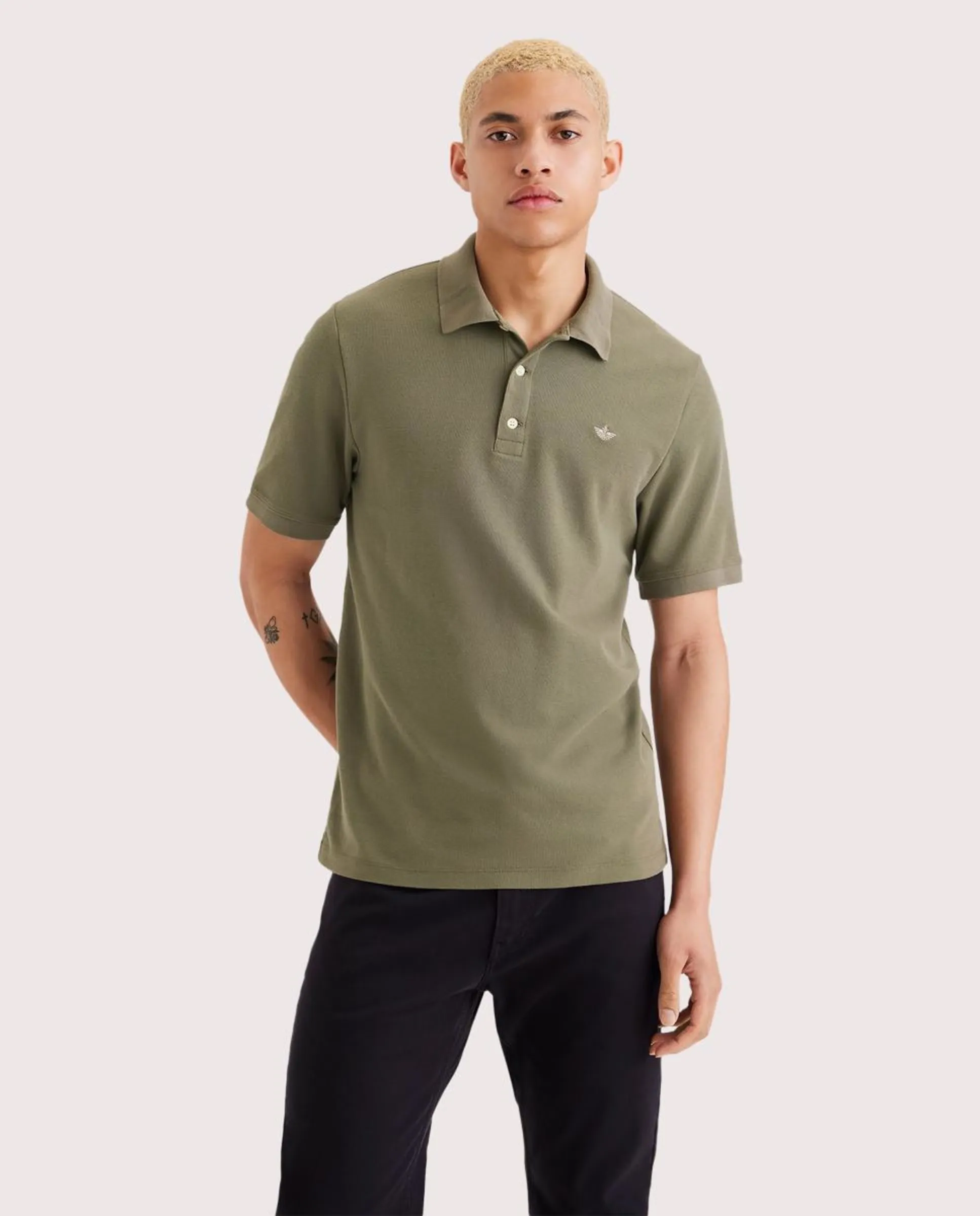 Мужская поло с коротким рукавом приталенного кроя Dockers, зеленый
Мужская поло с коротким рукавом приталенного кроя Dockers, зеленый