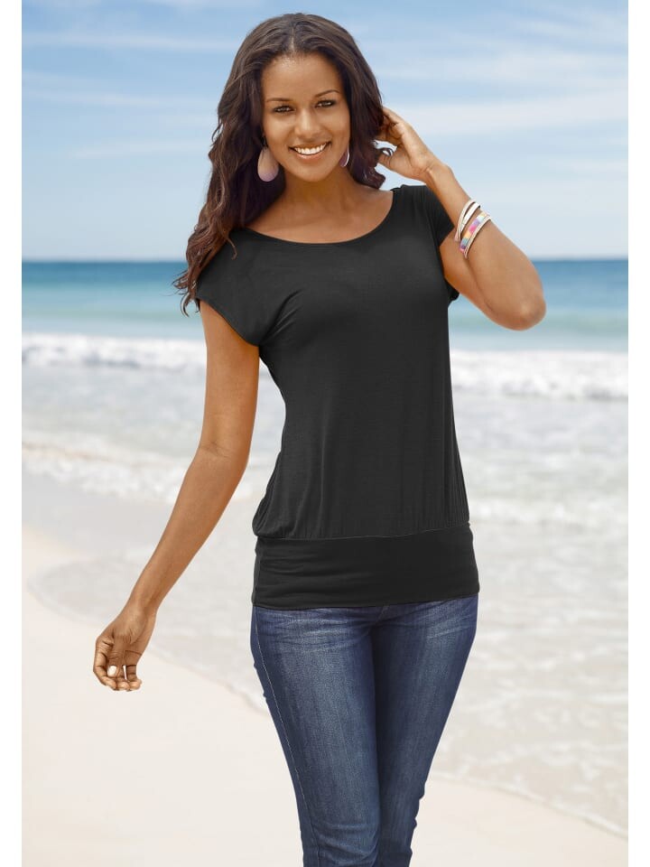 Футболка LASCANA, цвет taupe, schwarz
Футболка LASCANA, цвет taupe, schwarz