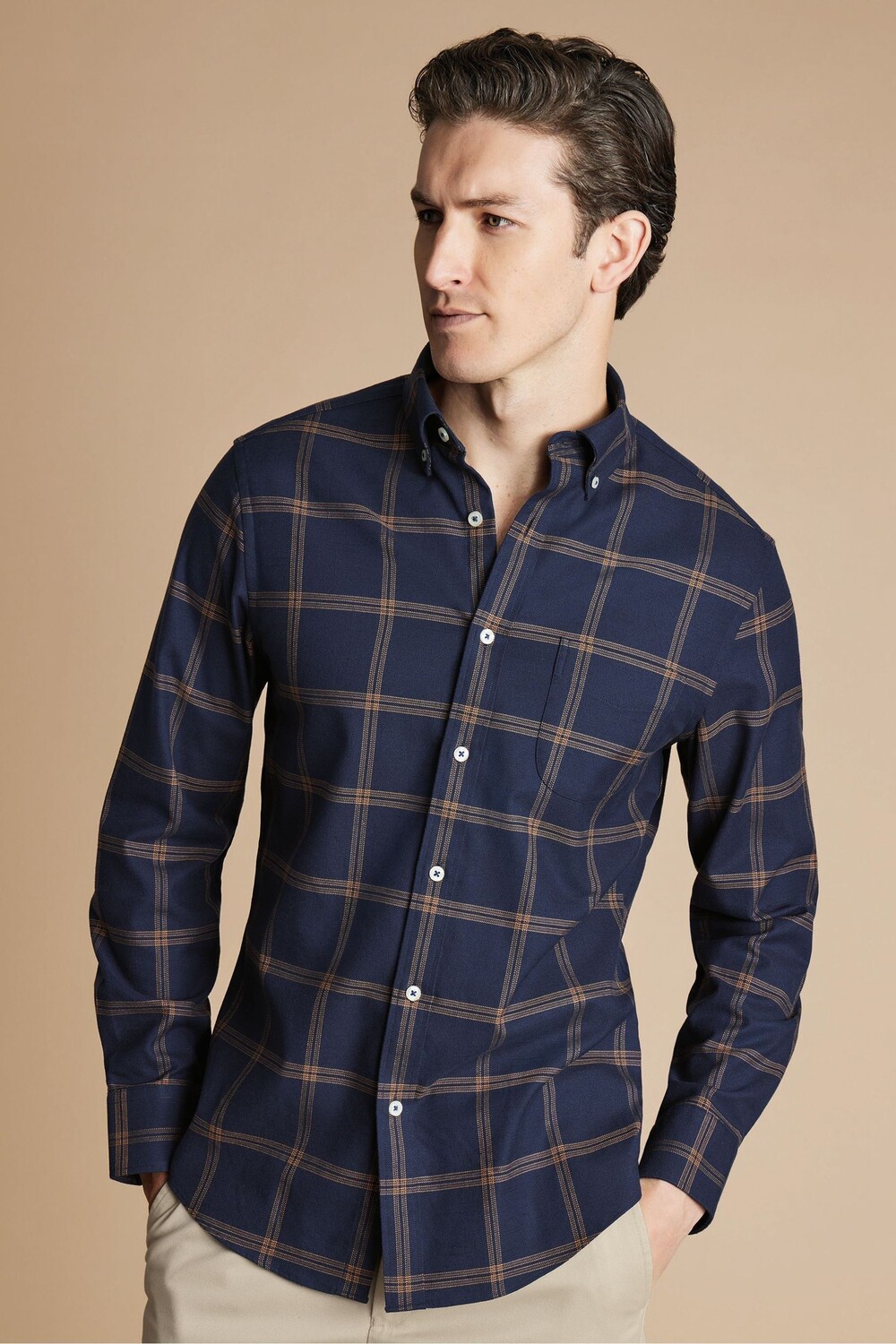 Рубашка из твила приталенного кроя из немаркой ткани в клетку Charles Tyrwhitt, синий
Рубашка из твила приталенного кроя из немаркой ткани в клетку Charles Tyrwhitt, синий