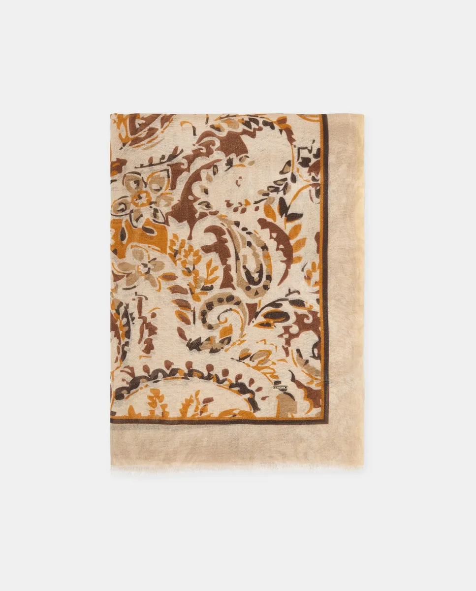 Шарф с узором пейсли и люрексом Latouche, бежевый
Шарф с узором пейсли и люрексом Latouche, бежевый