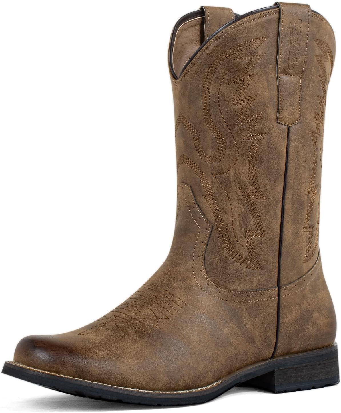 Ковбойские сапоги WrangWalker для мужчин, западные сапоги с круглым носком, противоскользящие сапоги для мужчин, традиционные деревенские сапоги, коричневый
Ковбойские сапоги WrangWalker для мужчин, западные сапоги с круглым носком, противоскользящие сапоги для мужчин, традиционные деревенские сапоги, коричневый