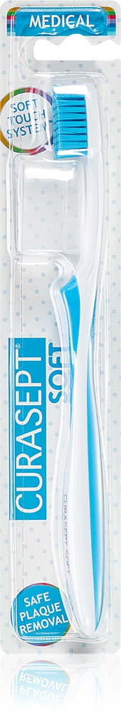 Реклама медицинской мягкой зубной щетки Curasept, 1 шт
Реклама медицинской мягкой зубной щетки Curasept, 1 шт