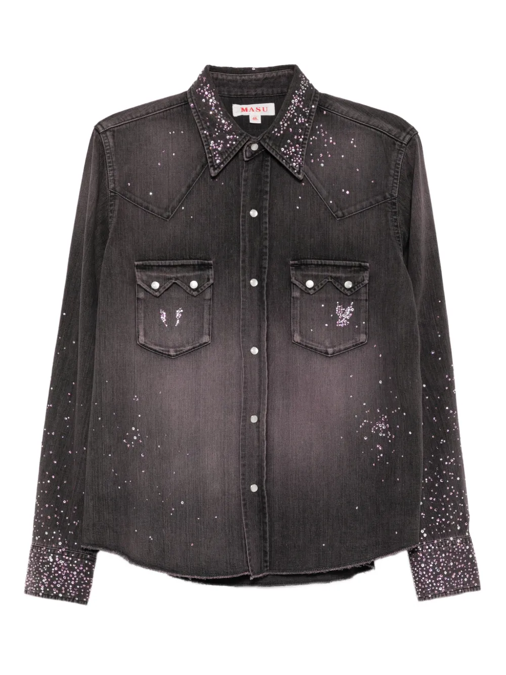 Рубашка с кристаллами MASU, черный
Рубашка с кристаллами MASU, черный