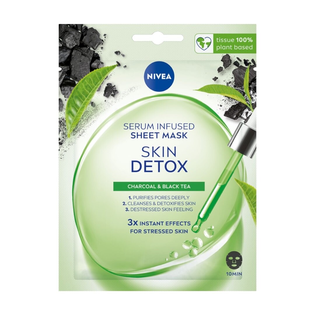 Nivea, Skin Detox, Тканевая маска с детоксицирующей сывороткой
Nivea, Skin Detox, Тканевая маска с детоксицирующей сывороткой