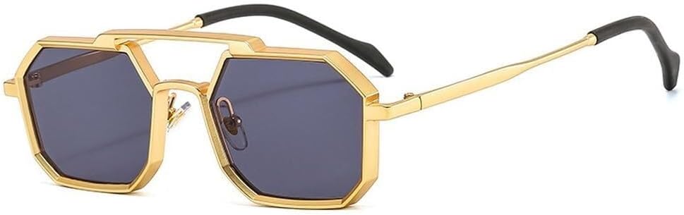 Ретро-металлические панк-солнцезащитные очки в форме многоугольника и квадрата для женщин, модные, с прозрачными линзами, защита от УФ-излучения UV400, мужские, красные и желтые LXLHWN, Golden Grey
Ретро-металлические панк-солнцезащитные очки в форме многоугольника и квадрата для женщин, модные, с прозрачными линзами, защита от УФ-излучения UV400, мужские, красные и желтые LXLHWN, Golden Grey