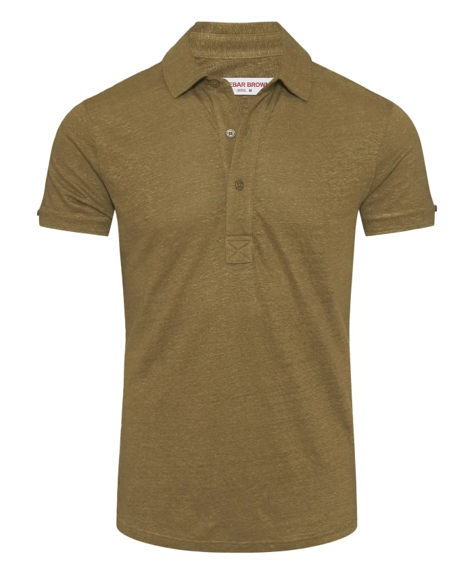 Льняная рубашка-поло с тремя пуговицами. Orlebar Brown, зеленый
Льняная рубашка-поло с тремя пуговицами. Orlebar Brown, зеленый