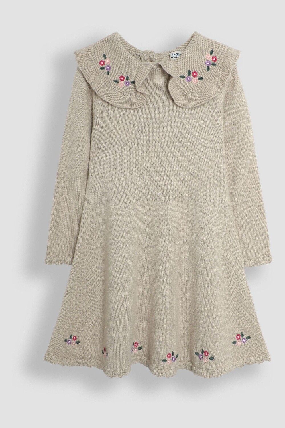 Трикотажное платье с цветочной вышивкой на воротнике Jojo Maman Bébé, серый
Трикотажное платье с цветочной вышивкой на воротнике Jojo Maman Bébé, серый