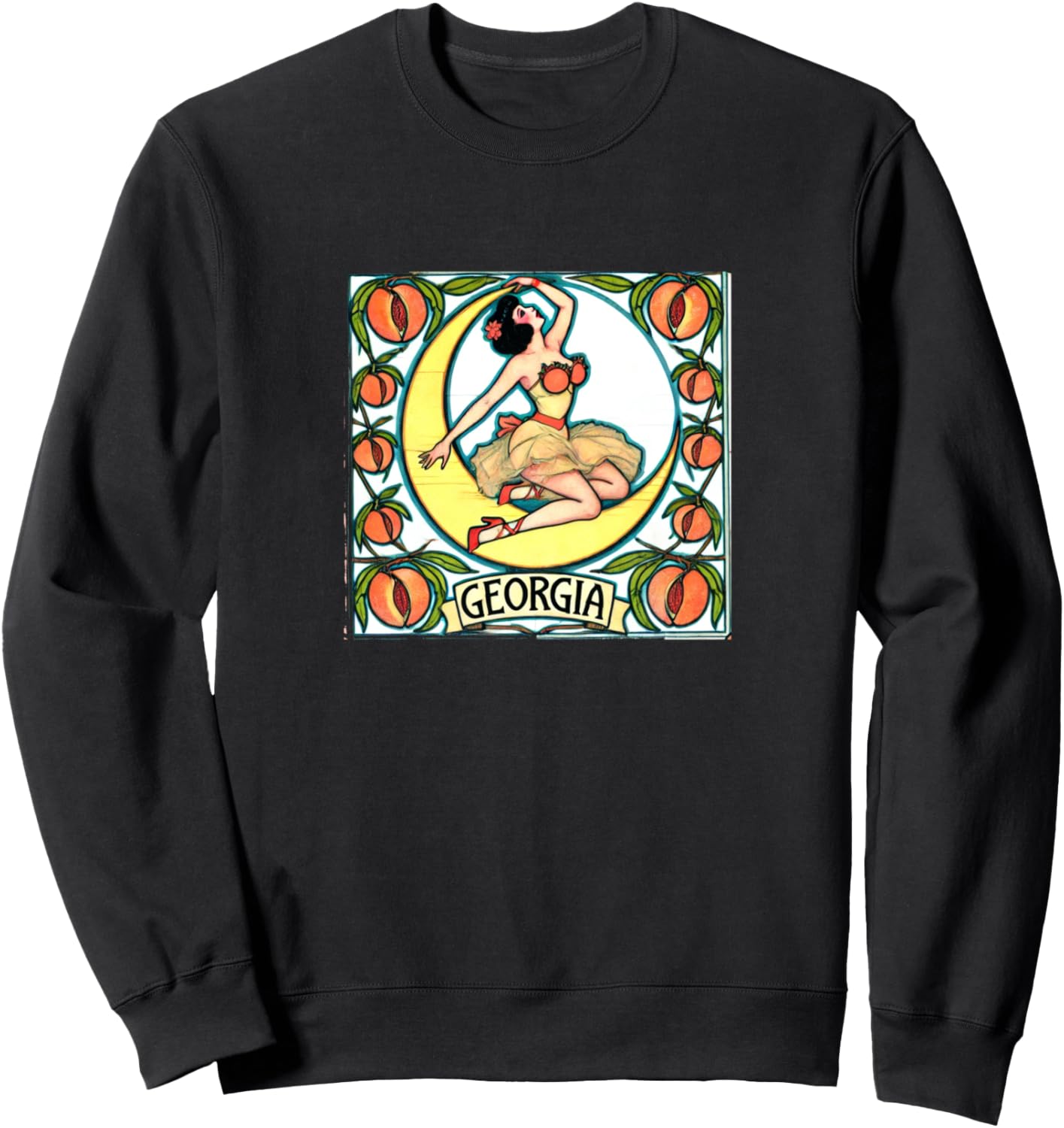 Толстовка, Иллюстрация в стиле пин-ап «Джорджия Пич»: сексуальная девушка из Джорджии в пин-ап толстовке Georgia Girl Lovers Snugg, черный
Толстовка, Иллюстрация в стиле пин-ап «Джорджия Пич»: сексуальная девушка из Джорджии в пин-ап толстовке Georgia Girl Lovers Snugg, черный