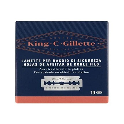 King C. Сменные лезвия для мужской безопасной бритвы, 10 лезвий, Gillette
King C. Сменные лезвия для мужской безопасной бритвы, 10 лезвий, Gillette