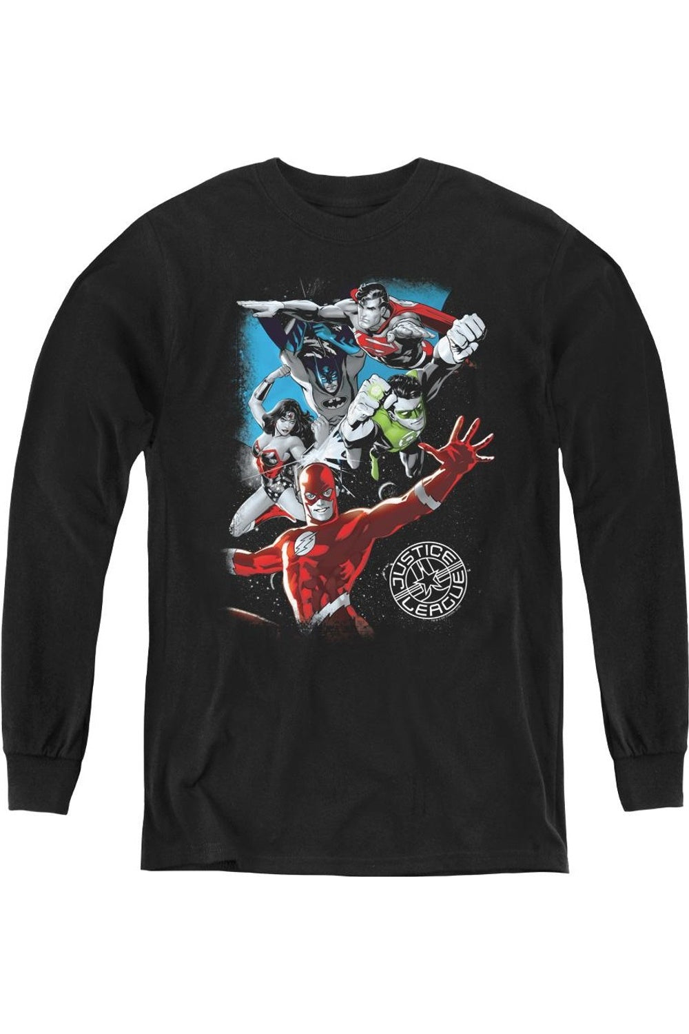 Футболка с длинным рукавом для подростков Justice League of America Galactic Attack Gildan, черный
Футболка с длинным рукавом для подростков Justice League of America Galactic Attack Gildan, черный